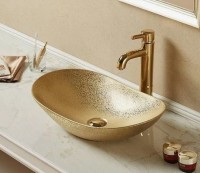 Раковина-чаша CeramaLux 60 7811АSJ Золото фаянс накладная