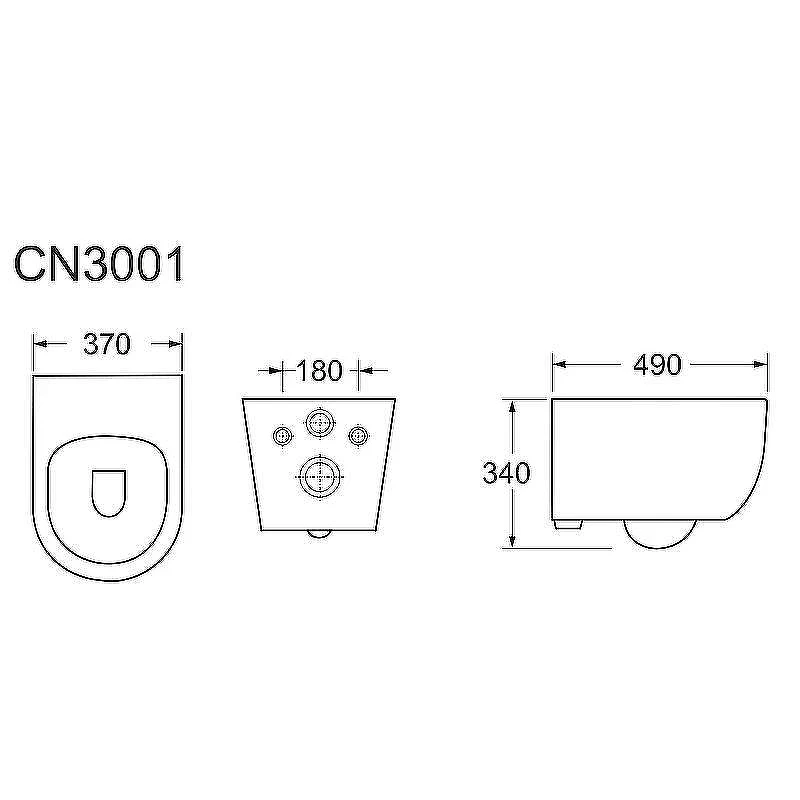 Унитаз с инсталляцией Ceramicanova Play CN3001 + Geberit Duofix Sigma UP320 111.300.00.5 с сиденьем Микролифт