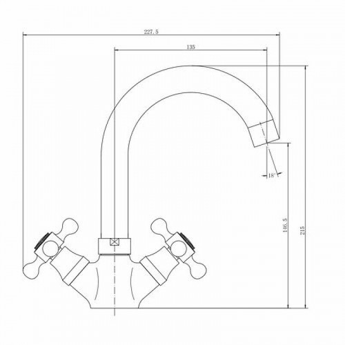 Смеситель для раковины Fashun A1319 цвет Хром