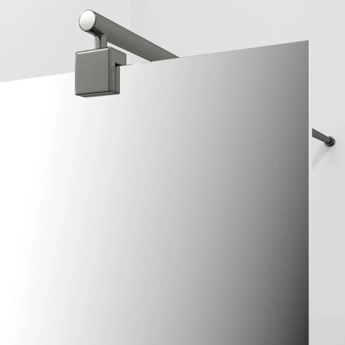 Душевая перегородка WasserKRAFT Rur 100 30W44GR-MR профиль Графит стекло зеркальное