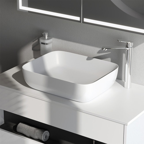 Раковина-чаша AM.PM Func 51 M8FWCC10510WG Белая фарфор накладная