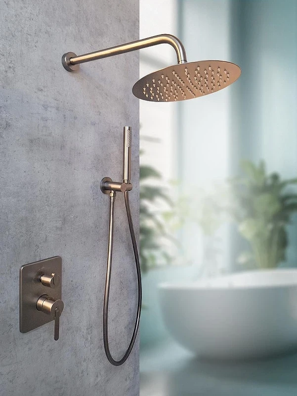 Душевая система AltroBagno Unione 040108 GM цвет Оружейная сталь