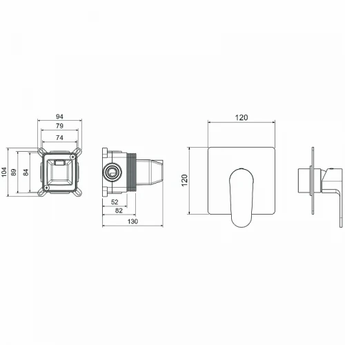 Смеситель для душа Aquatek Оберон AQ1266MB Черный матовый