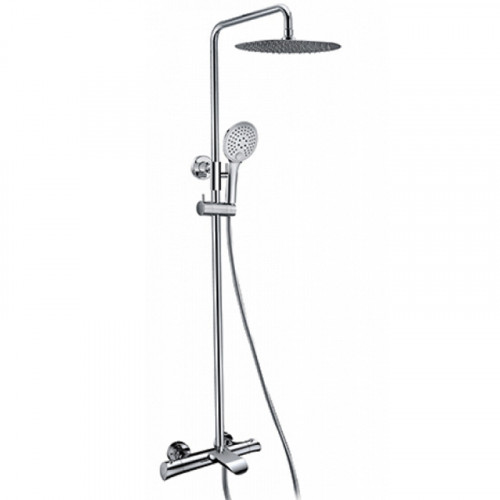Душевая система Kaiser Nove 06182 с термостатом Хром латунь на стену