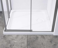 Душевой уголок Vincea Slim-N 100x80 VSS-4SN8010CLGM профиль Вороненая сталь стекло прозрачное