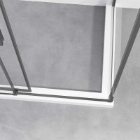 Душевой уголок Vincea Slim-N 100x80 VSS-4SN8010CLGM профиль Вороненая сталь стекло прозрачное