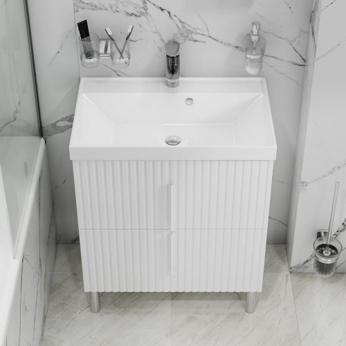 Тумба под раковину СанТа Юпитер 70 700363 Белый глянец