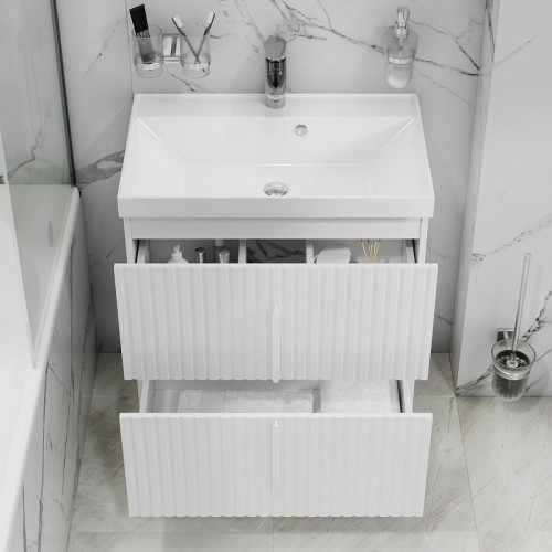 Тумба под раковину СанТа Юпитер 70 700363 Белый глянец