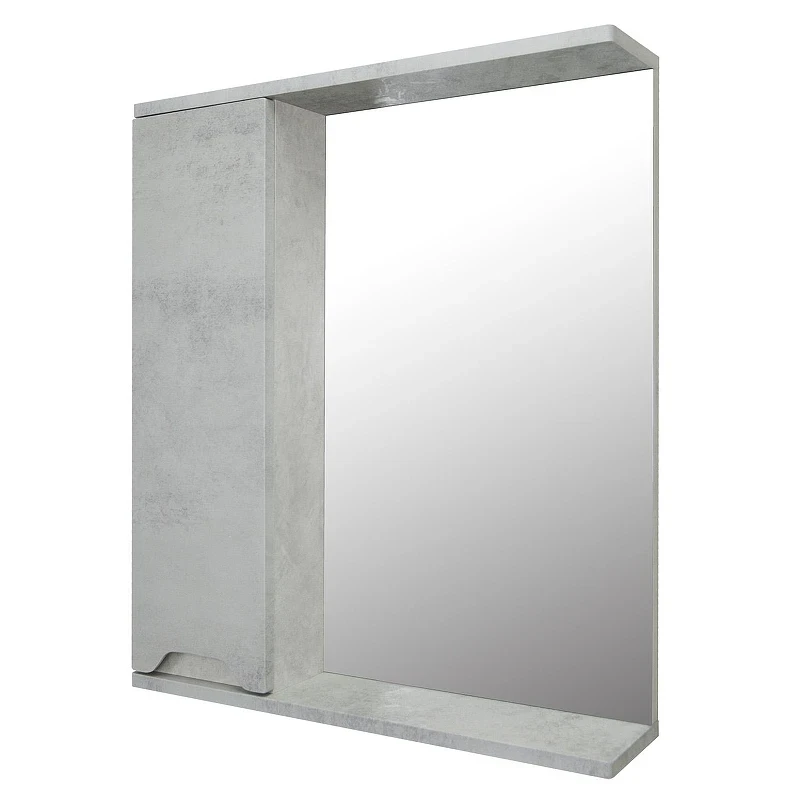 Зеркало со шкафом Loranto Florena 60 L CS00086983 цвет Светлый бетон
