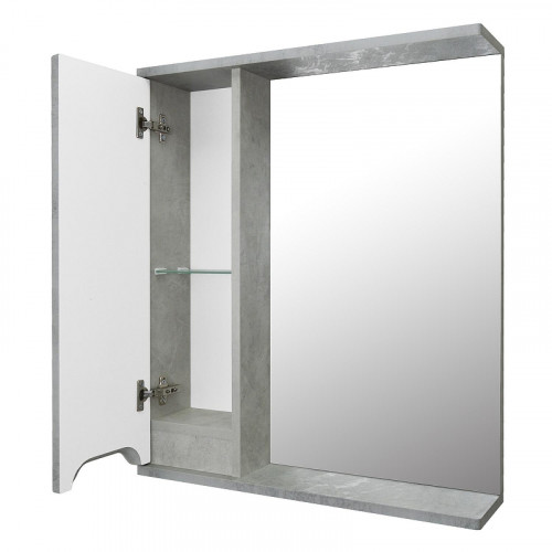 Зеркало со шкафом Loranto Florena 60 L CS00086983 цвет Светлый бетон