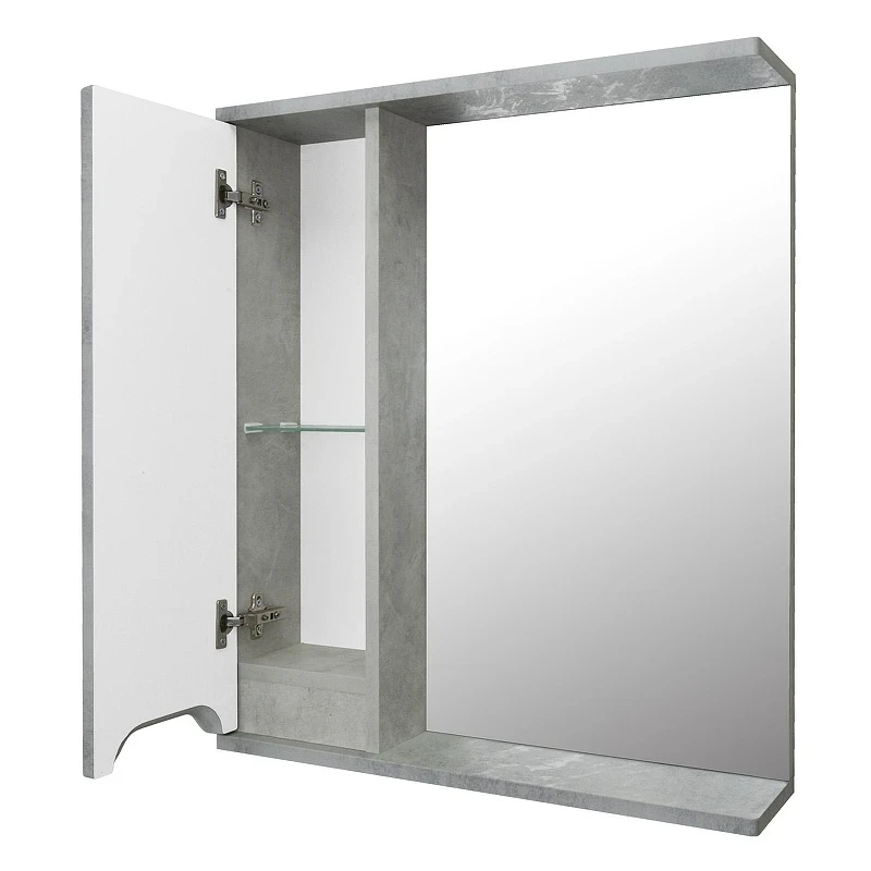 Зеркало со шкафом Loranto Florena 60 L CS00086983 цвет Светлый бетон