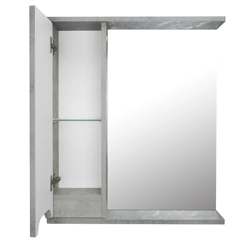 Зеркало со шкафом Loranto Florena 60 L CS00086983 цвет Светлый бетон