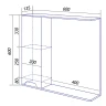 Зеркало со шкафом Loranto Florena 60 L CS00086983 цвет Светлый бетон