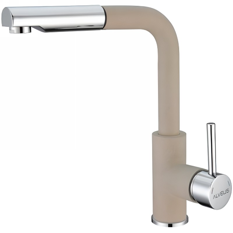 Смеситель для кухни Alveus Siros-P G55 Beige 1129045 Бежевый нержавеющая сталь