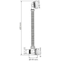 Слив-перелив WasserKRAFT Glan A204 click-clack Черный глянец