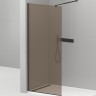 Душевая перегородка Cezares Liberta 110 LIBERTA-L-1-110-BR-NERO профиль Черный матовый стекло бронзовое