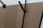 Душевая перегородка Cezares Liberta 110 LIBERTA-L-1-110-BR-NERO профиль Черный матовый стекло бронзовое