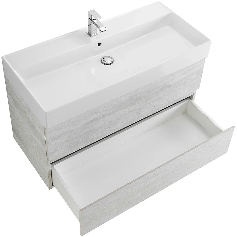 Тумба под раковину Cezares Molveno 46 80 MOLVENO 46-80-2C-SO-LB подвесная Legno Bianco МДФ / ЛДСП