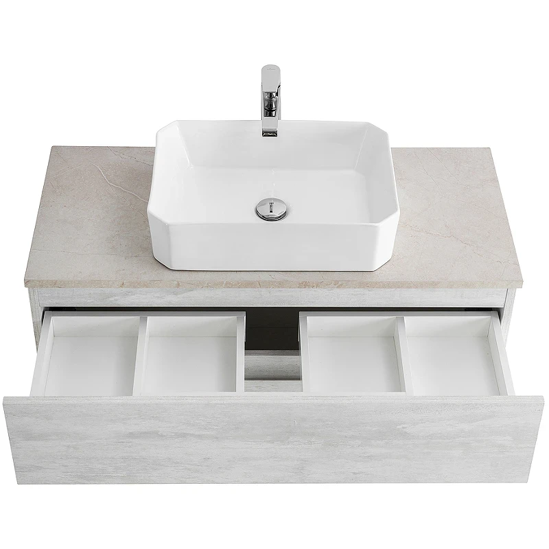 Тумба под раковину Cezares Molveno 46 80 MOLVENO 46-80-2C-SO-LB подвесная Legno Bianco МДФ / ЛДСП