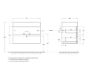 Тумба под раковину Cezares Molveno 46 80 MOLVENO 46-80-2C-SO-LB подвесная Legno Bianco МДФ / ЛДСП
