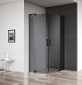 Душевой уголок Cezares Slider 100x100 SLIDER-R-2-90/100-GRIGIO-NERO профиль Черный матовый стекло серое