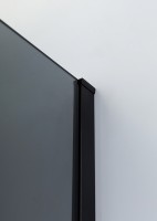 Душевой уголок Cezares Slider 100x100 SLIDER-R-2-90/100-GRIGIO-NERO профиль Черный матовый стекло серое