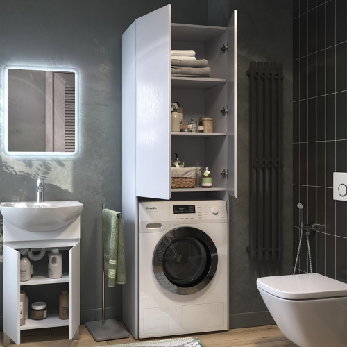 Шкаф пенал Vigo Wing 64 shnr.WIN.64.2D над стиральной машиной цвет Белый