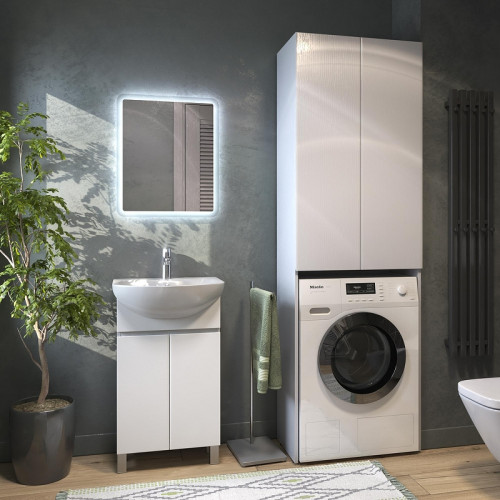 Шкаф пенал Vigo Wing 64 shnr.WIN.64.2D над стиральной машиной цвет Белый