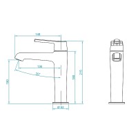 Смеситель для раковины RGW Shower Panels SP-301 511405301-01 Хром латунь