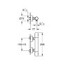 Смеситель для душа Grohe Grohtherm 800 Cosmopolitan 34765000 с термостатом Хром латунь на стену