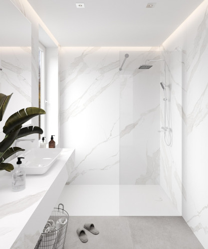 Душевой поддон из искусственного камня Starohome Cosmo 120х90 71195311 White Matt
