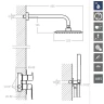 Душевая система Ramonsoler New Fly K5715021NM Черная матовая
