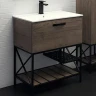 Тумба с раковиной Comforty Бредфорд 75 00-00008074 Дуб темный МДФ / ЛДСП