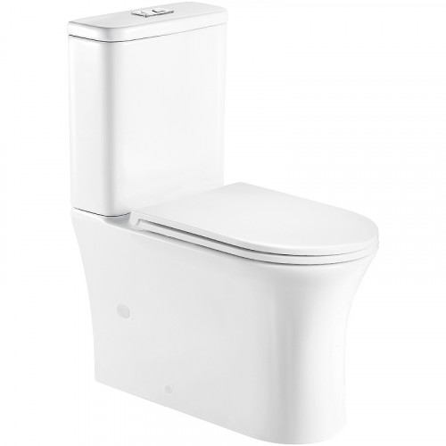 Унитаз компакт WeltWasser Telbach 001 GL-WT 10000003776 Белый глянец с бачком и сиденьем Микролифт фаянс напольный