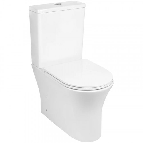 Унитаз компакт WeltWasser Telbach 001 GL-WT 10000003776 Белый глянец с бачком и сиденьем Микролифт фаянс напольный