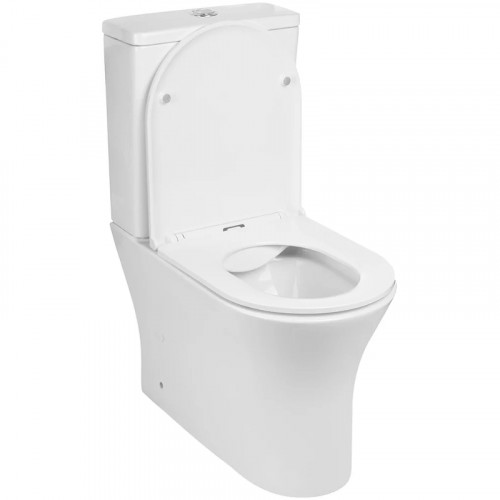 Унитаз компакт WeltWasser Telbach 001 GL-WT 10000003776 Белый глянец с бачком и сиденьем Микролифт фаянс напольный