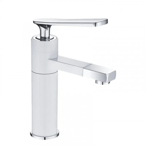 Смеситель для раковины Shevanik S6601F цвет Белый Хром