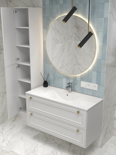 Шкаф пенал SanVit Августо 32 pavg подвесной цвет Белый матовый