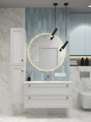 Шкаф пенал SanVit Августо 32 pavg подвесной цвет Белый матовый