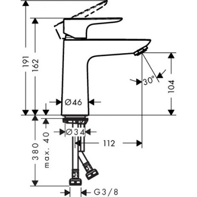 Смеситель для раковины Hansgrohe Talis E 71712990 Полированное золото латунь
