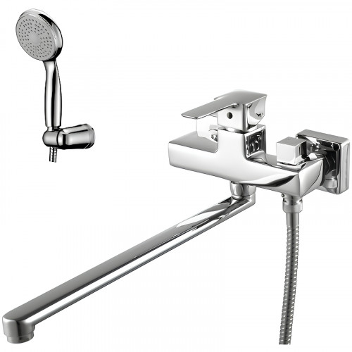 Смеситель для ванны Lemark Basis LM3617C универсальный Хром латунь на стену