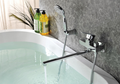 Смеситель для ванны Lemark Basis LM3617C универсальный Хром латунь на стену