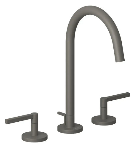 Смеситель для раковины Kludi Nova Fonte Puristic 20143O115 с донным клапаном цвет Серый матовый
