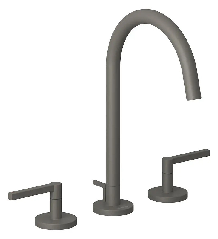 Смеситель для раковины Kludi Nova Fonte Puristic 20143O115 с донным клапаном цвет Серый матовый