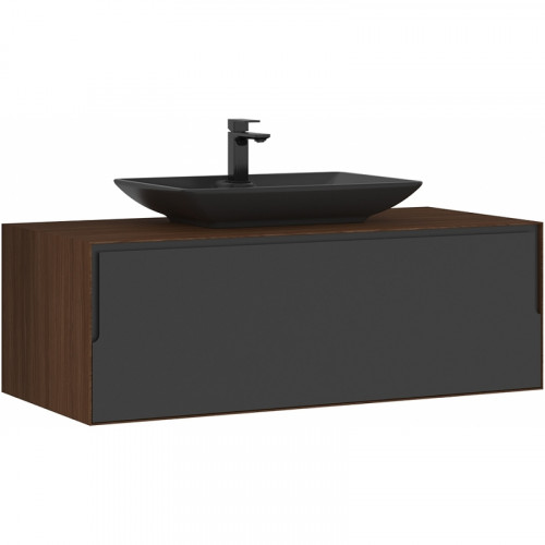 Тумба с раковиной Orka Craft 120 5001127 подвесная Орех Антрацит МДФ / ЛДСП