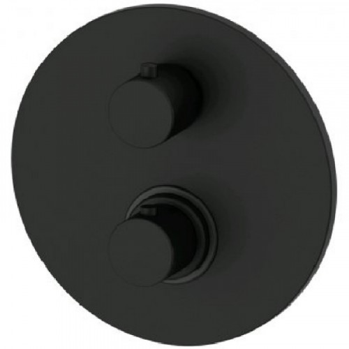 Смеситель для душа Paffoni Light LIQ019NO с термостатом Черный матовый встраиваемый