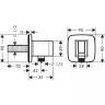 Шланговое подключение Hansgrohe FixFit Q 26887700 Белое матовое пластик на стену
