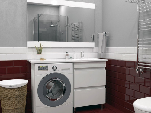 Раковина Stella Polar Мадлен 120 R SP-00000027 с местом под стиральную машину Белая