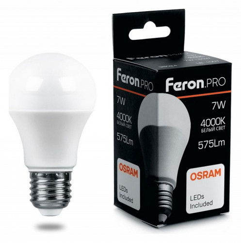 Лампа светодиодная Feron LB-1007 E27 7Вт 4000K 38024