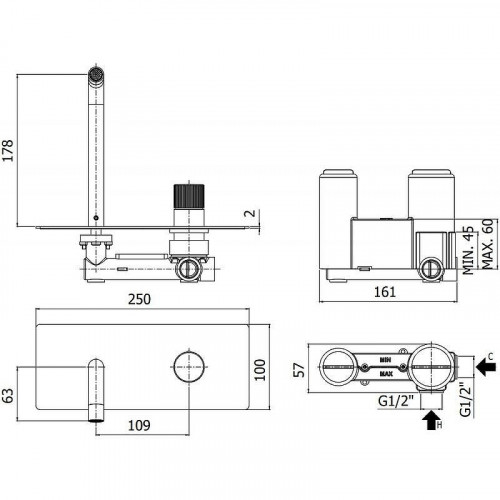 Смеситель для раковины Paffoni Jo JO105CR цвет Хром